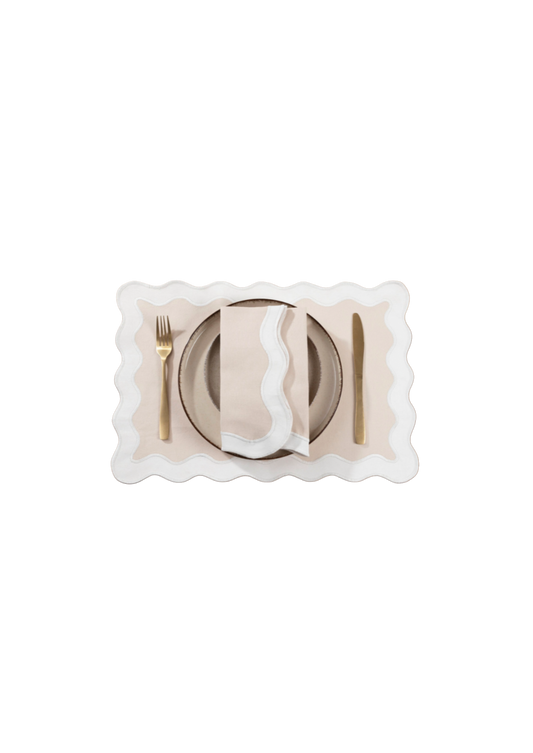 Nude scalopped cotton