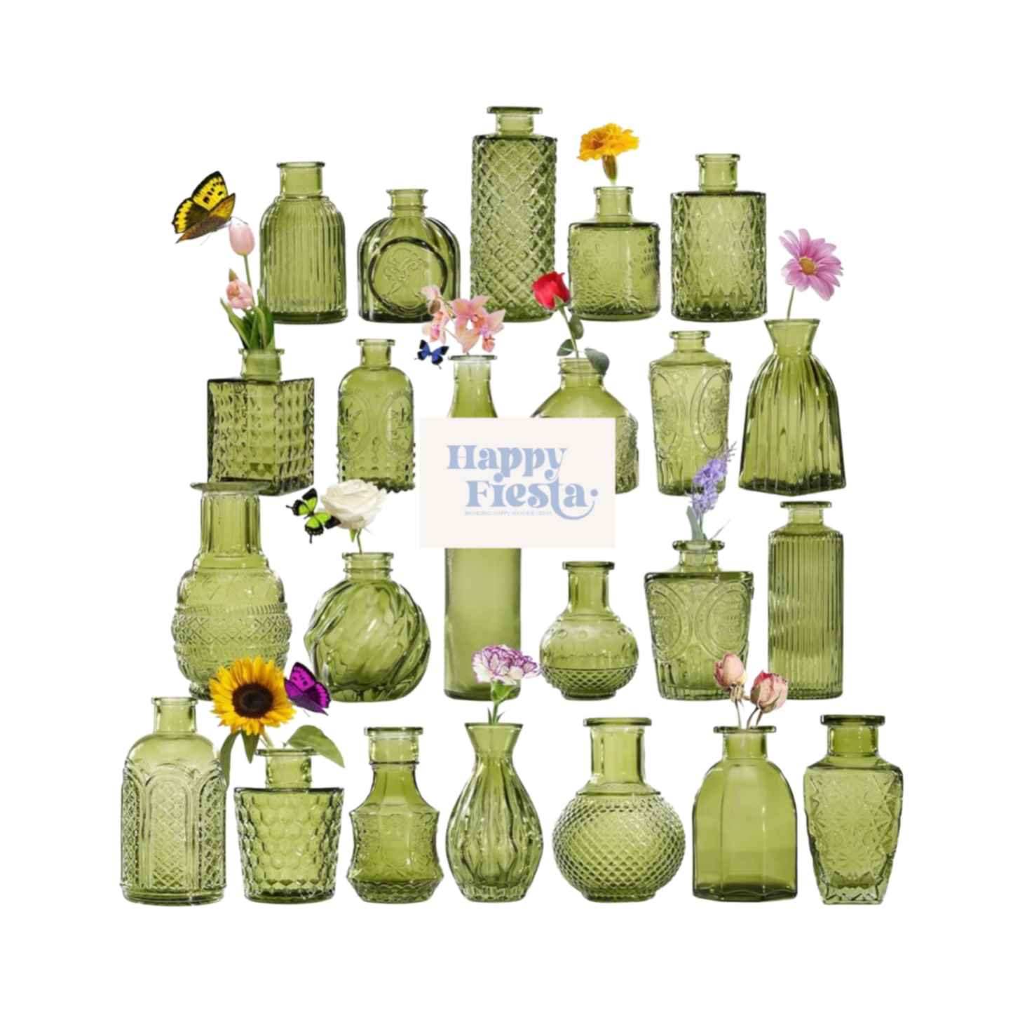 Green vases (precio unitario)